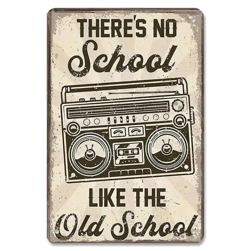 Retro Music Poster Metal Tin Logo Retro Metal Plate Music Cd Radio Guitar Singer Bar Wall Decoration Living Room