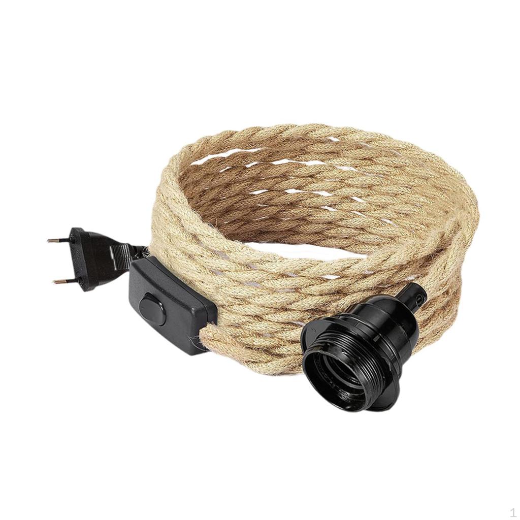 Plug In Pendant Light E27 Socket Fixture for Hallway Farmhouse