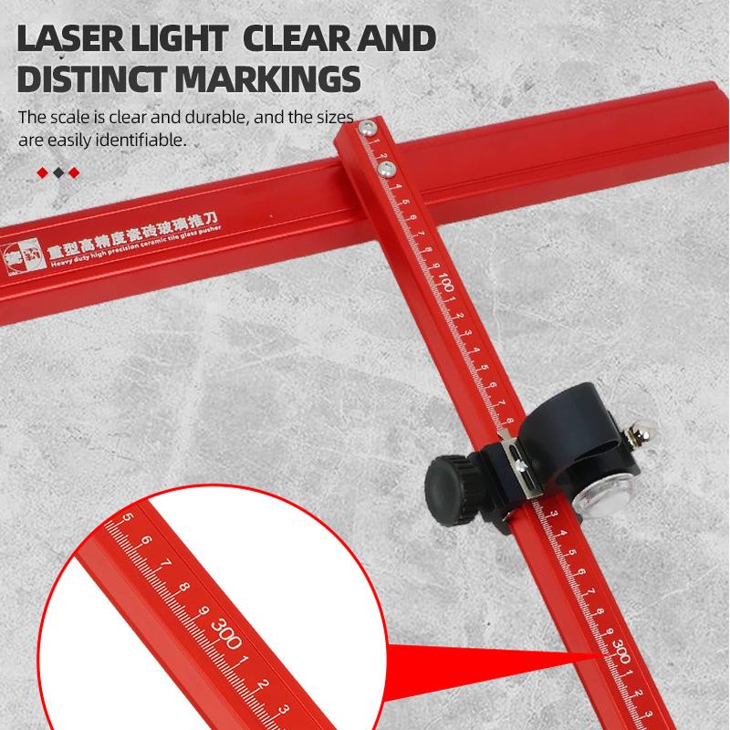 Multi-functional Aluminum Alloy Tile and Glass Push Cutter with Roller Blade