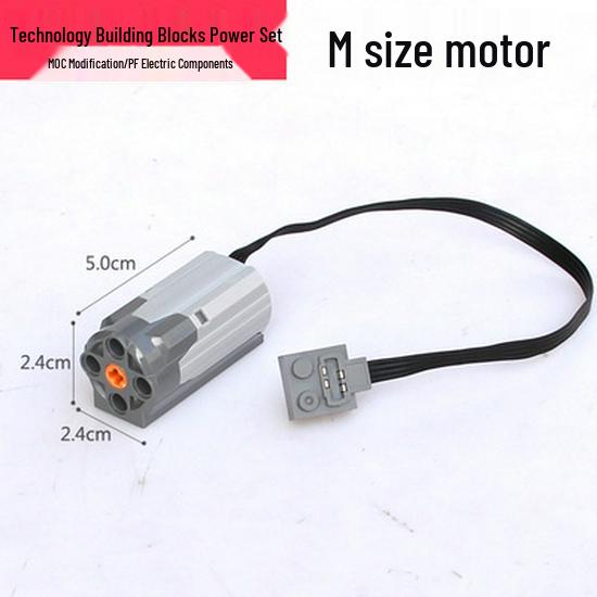 Compatible Lego M-Size Motor Power Set: Mechanical Building Blocks, Technology Accessories, Remote Control, 5 Battery Box