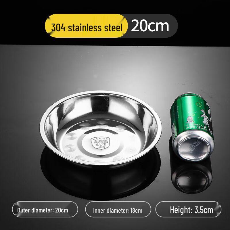 Stainless Steel Round Dinner Plate Set