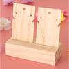 Natural Wooden Earring Holder Stand Jewelry Organizer Display Storage Rack S