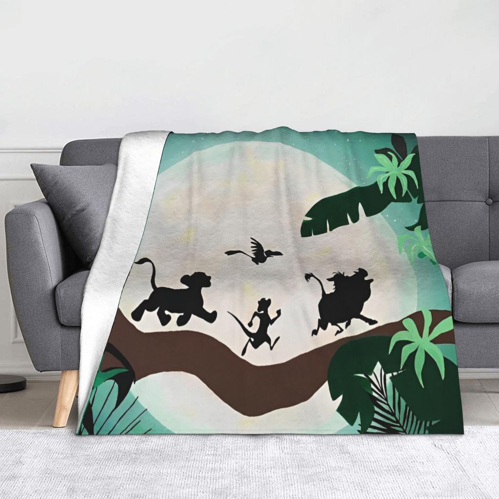 The Lion King Simba Friends Mufasa Blankets Flannel Funny Breathable Throw Blankets for Coverlet Textile Decor