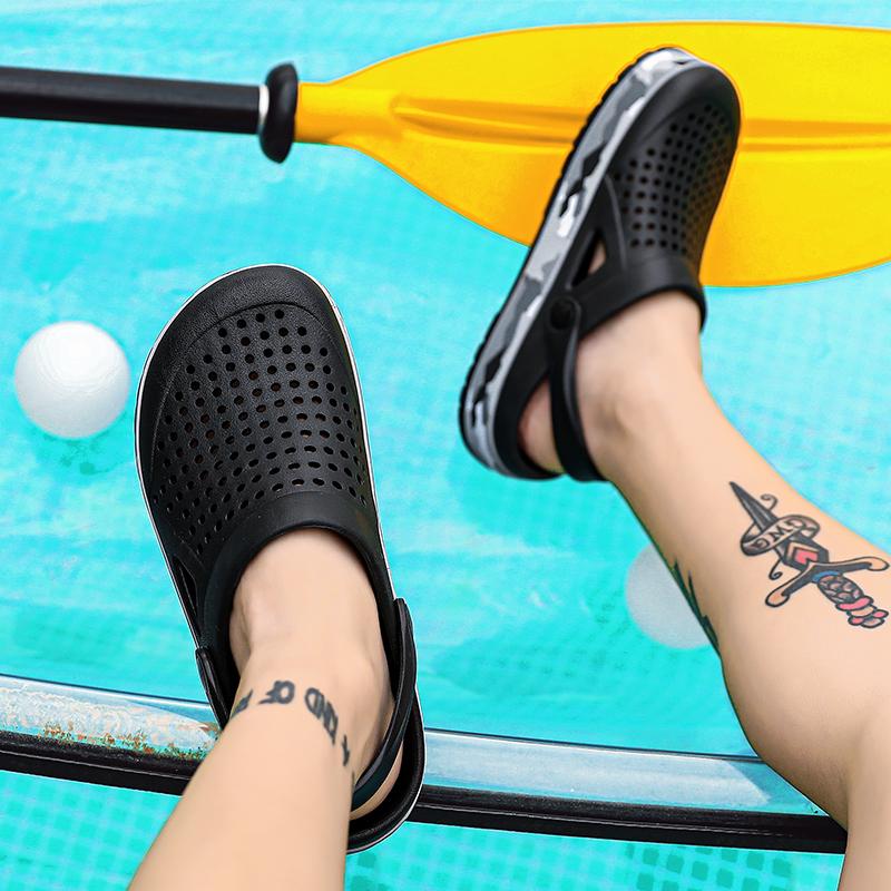 Summer Men Beach Sandals Women Casual Slippers Breathable Garden Sandals Non-slip Aqua Shoes Clogs Couple Platform Water Shoes