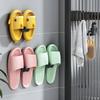 2Pcs Slipper Hooks Bathroom Wall Mounted Punch-Free Slipper Racks Self-Adhesive Storage Rack for Slipper Shoes Hanger Holder