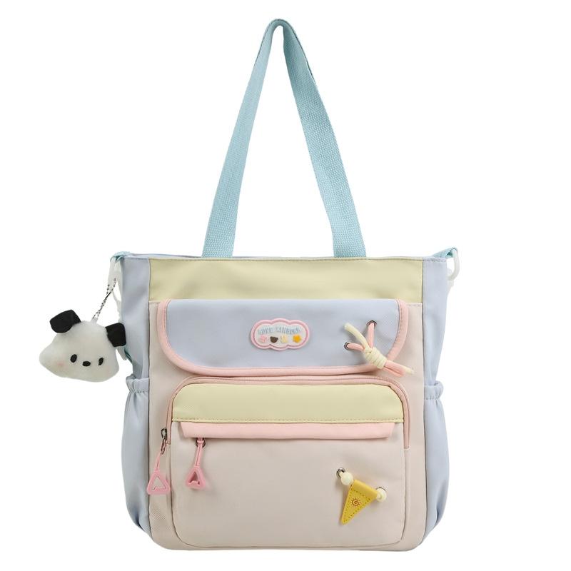 Schoolbag Japanese contrasting colors ins schoolbag female high value sweet large capacity middle and high school students tutoring bag Mori backpack