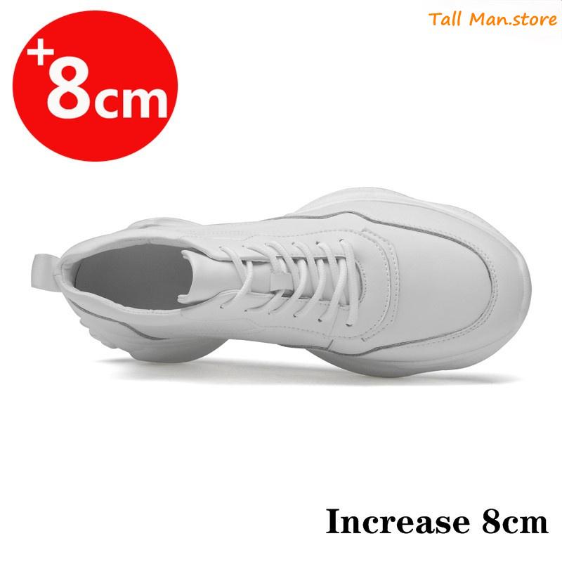 Sneakers Men Elevator Shoes Height Increase Shoes For Men Height Increase White Shoes Black Shoes 6-8 Cm Plus Size Women 36-44