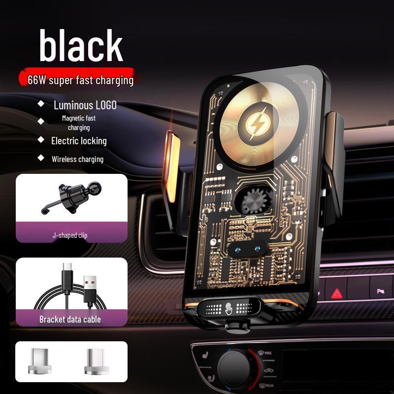 

C05 66W Magnetic Fast Charging Car Wireless Charger & Phone Holder with Automatic Navigation.
