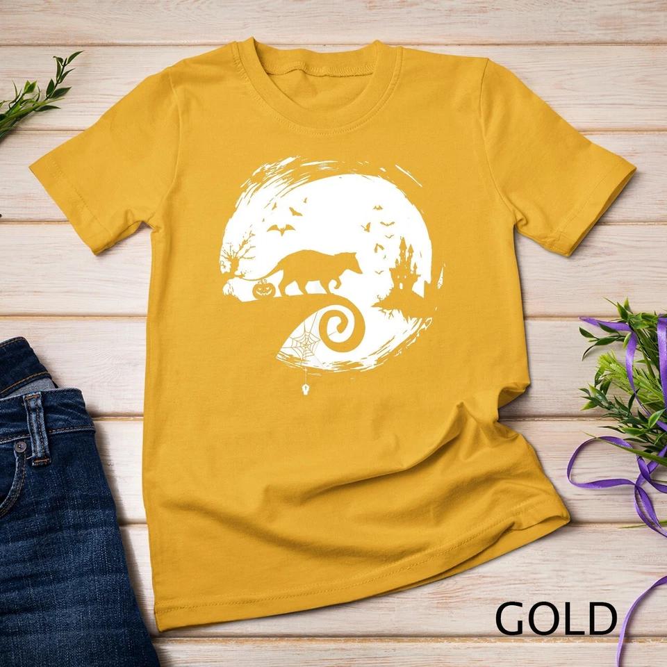 Opossum Halloween Costume Moon Silhouette Creepy Horror T-Shirt Unisex T-shirt 3 L