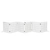 Wooden Pet Gate, Freestanding Dog Security Barrier, W/ 2 Support Feet, White