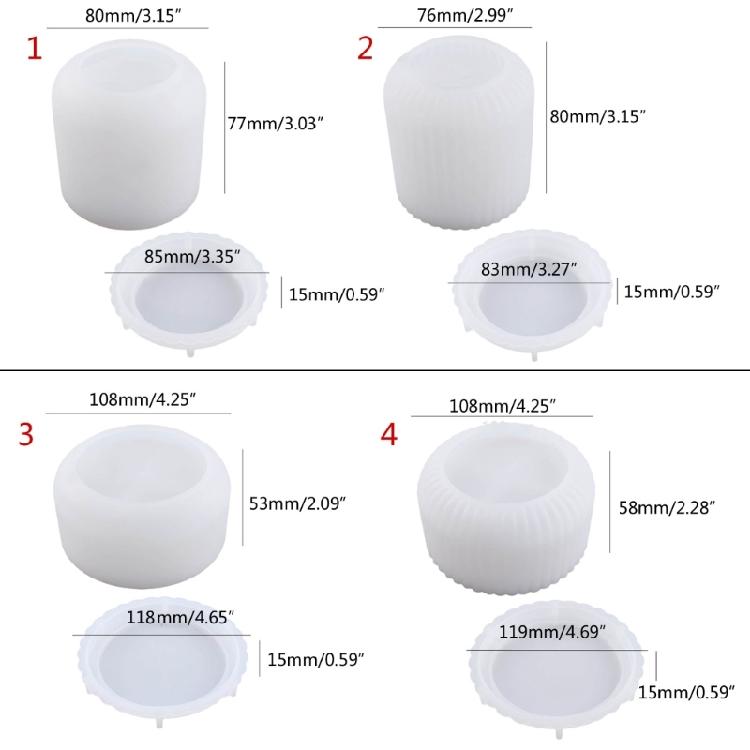 Artistic Cup Mold with Lid for Candle Making Home Accent Unique Resin Mold