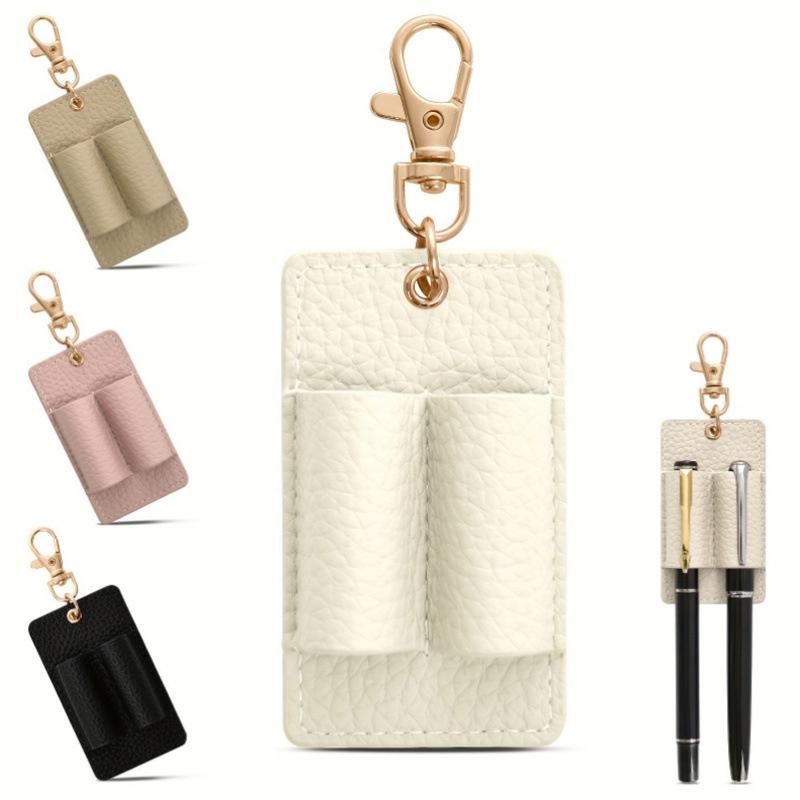 Double Portable Pen Holder For Lanyard, Anti-Lost Pen Holder For Badge Keychain, Pocket Lanyard Pen For Nurses, Courier, Clerk