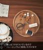 Yamazaki Jitsugyo (Yamazaki) Aufbewahrungsbox mit Deckel, rund, braun, ca.. B22,2 x T22,2 x H6 cm RIN RIN Deckel lässt sich in eine Tablett-Aufbewahrungsbox 5800 umwandeln