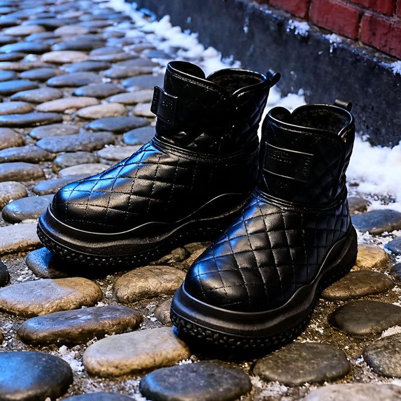 Fleece Thickened Snow Boots Women's Short Boots Winter New Fur Integrated Autumn Flat Cotton Shoes Warm Shoes Women's Shoes