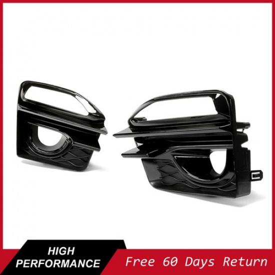 2x For 2014-2017 Infiniti Q50 Sport Front Bumper Fog Light Lamp Cover Bezel Pair