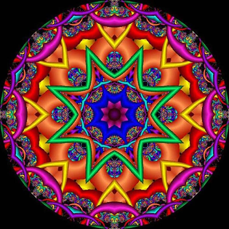 Full Round Drill Diamond Painting &quot;Religious Mandala&quot; DIY Picture of Rhinestone 5D Diamond Embroidery Cross Stitch Decor