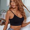 Seamless back underwear solid color new suspender vest sexy small vest