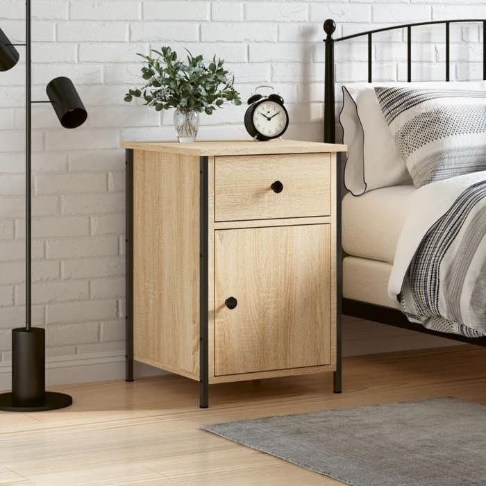 VidaXL Table de chevet chêne sonoma 40x42x60 cm bois d'ingénierie 825905