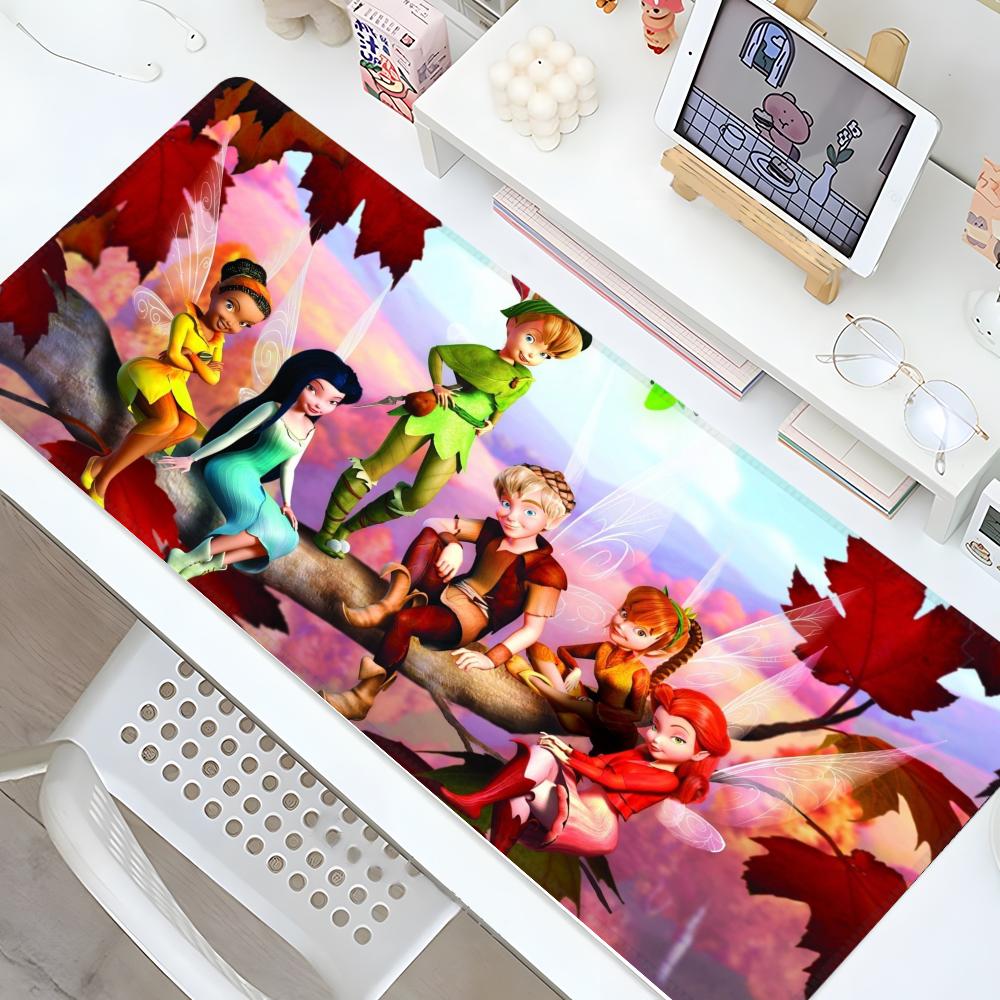 tinker bell Mouse Pad Gaming Locking Edge Big Computer Gamer Large Rubber Art Mousepad Laptop Valorant Desk Mat