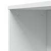 Narrow Bathroom Cabinet with Casters White Particleboard