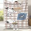 Cute Snoopy Dog Cartoon Flannel Blanket,Ultra Soft Warm Plush Throw for Home Bedroom Bed Sofa Cover Camping Picnic gift