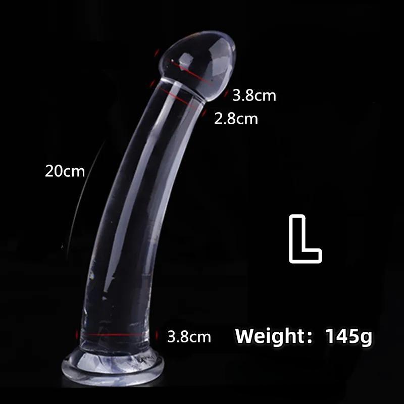 Transparent Anal Plug with Strong Suction Cup G-spot Vaginal Prostate Massager