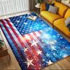 American Flag Stars Crystal Velvet Office Chair Mat Area Rug - Non-Slip, Floor Mat, Office Desk Chair Rugs,Christmas Gift-1106203
