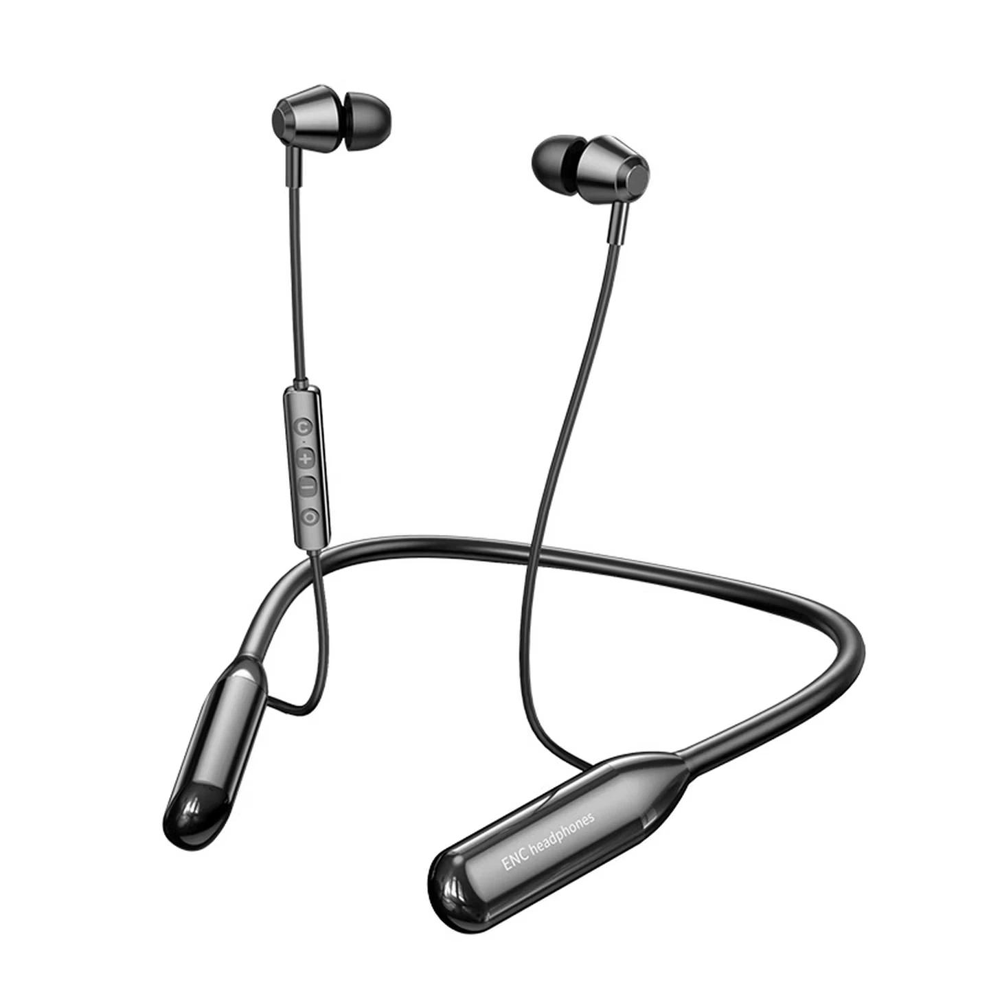 

Bluetooth Headphones, Neckband Style, Noise-Cancelling, High-Definition Audio Quality, Long Battery Life, In-Ear Design, Black чорний