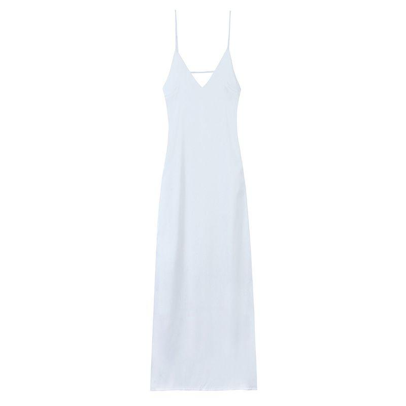 Kaslead New Women Clothes Western Style Silk Satin Texture Sleeveless Midi Dress 2452331 300