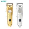 Men's Professional Stainless Steel Blade Waterproof Electric Hair Clippers Retro Oily Hair Clipper LCD Display Cutting No Card Power Clippers