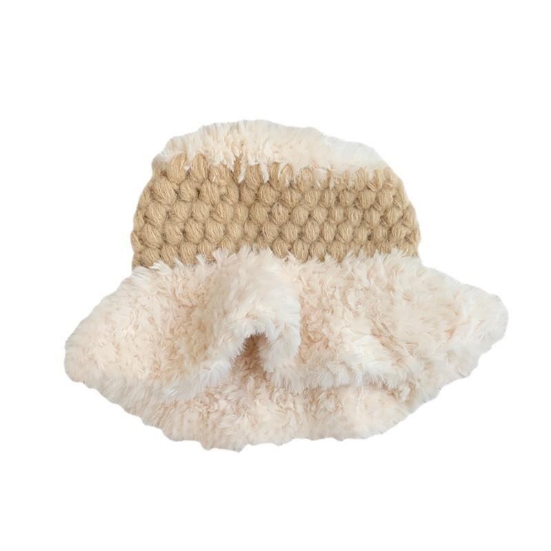 Fuzzy Winter Womens Bucket Hat Elegant And Warm Cashmere Blend Style