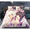 Cute Anime Cat Maid Pattern NEKOPARA Bedding Set Game Printing Duvet Cover and Pillowcase Bedroom Decorate for Otaku Teens741