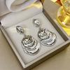 Lightweight Hammered Drop Earrings Stylish Gold/Silver Plated Drop Earrings for Women with a Modern Geometric Twist