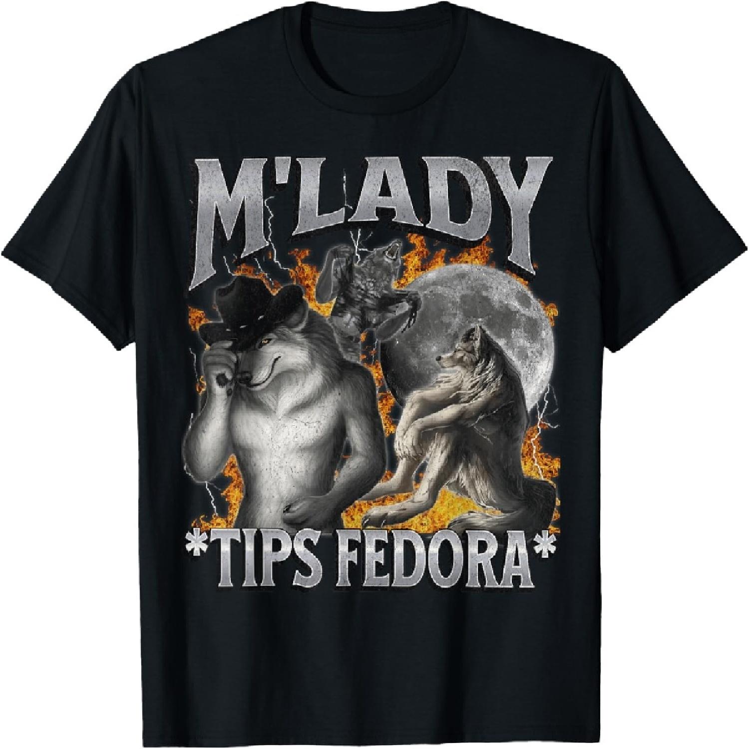 Футболка с мемом про оборотня M Lady Tips Fedora Funny Cringe Bootleg XXXXXL разноцветный