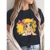 T-shirt Streetwear con Stampa Cartoon di Caramelle Abbigliamento Harajuku Moda Ragazze T-shirt Manica Corta Estate Maglietta Casual Femminile Girocollo Top