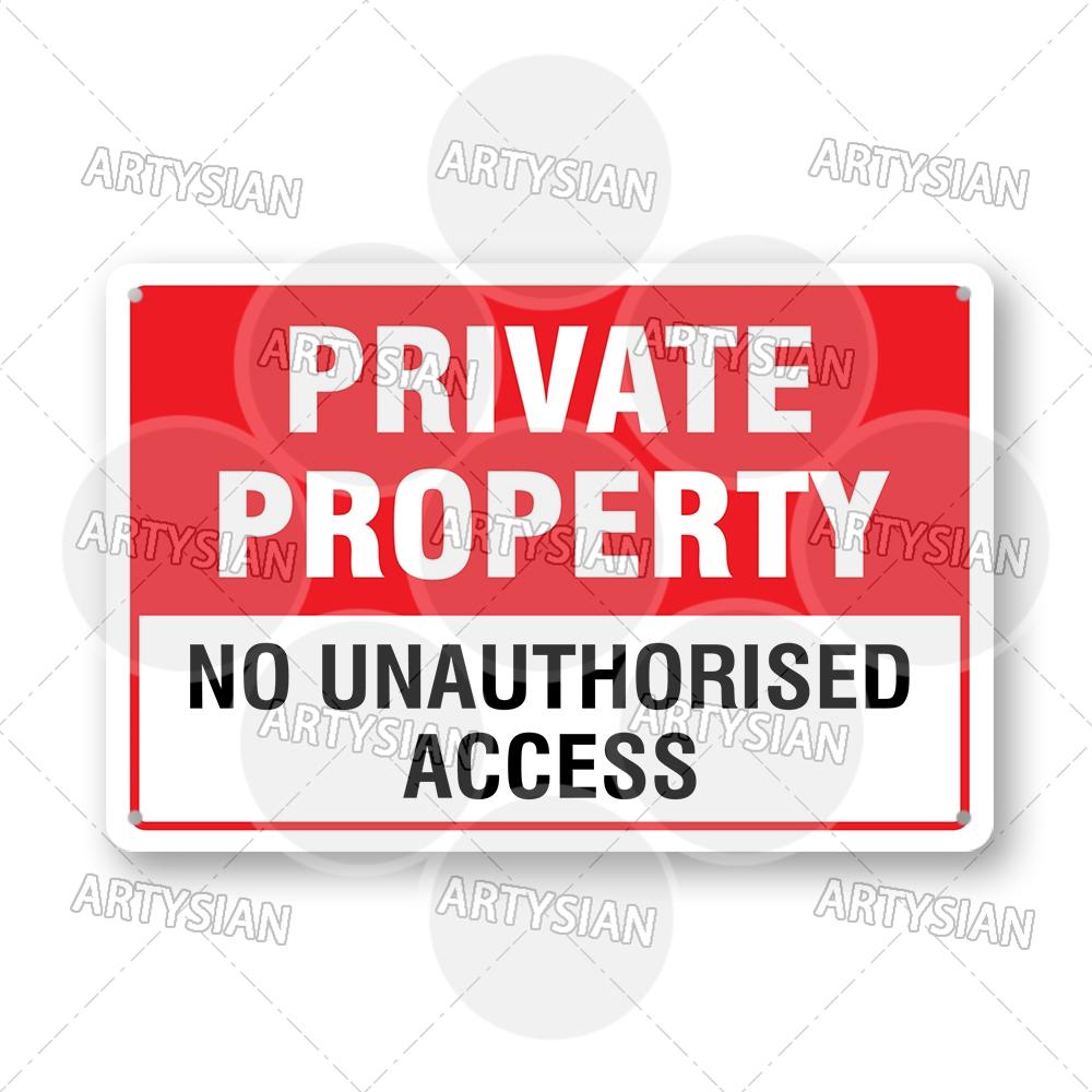 Private Property Waring Metal Sign No Trespassing Do Not Knock No Public Access Stop Boundary Line Private Restricted Road