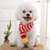 Winter Warm Knitted Scarf for Small Dog Neck Warmer Scarves with Pompom Ball Christmas New Year Festival Pet Puppy Cat Scarf