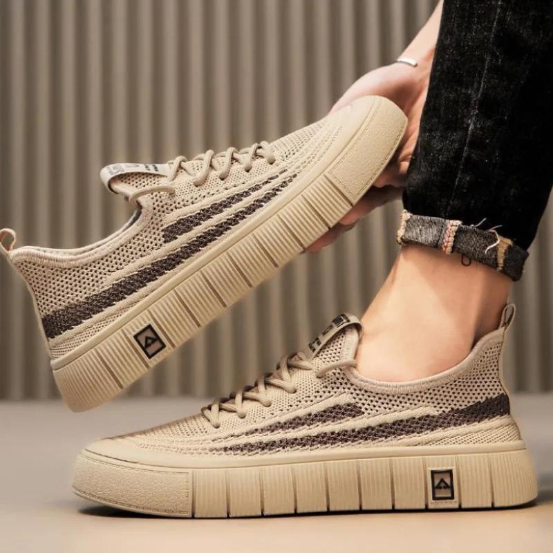 

Кросівки Чоловічі Високої Якості Вулканізоване Взуття для Чоловіків Нековзні Бігові Спортивні Повсякденні Зручні Розмір 45 44 Елегантні Трендові 39