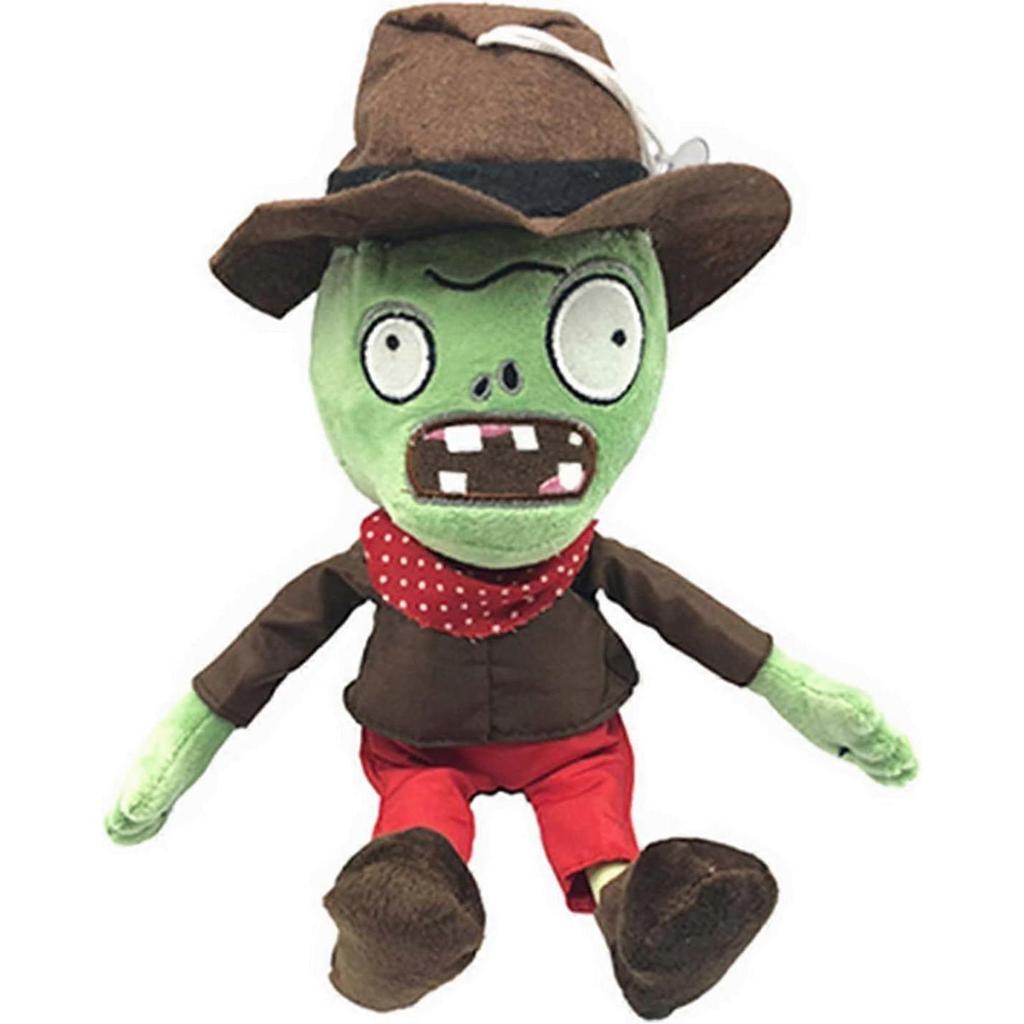 SBSG 3 PCS Plants and Zombies Plush Hammer Plush Zombies Sets Toy, Stuffed Soft Cowboy Zombie Doll