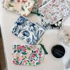 Floral Mini Cotton Coin Purse Women Small Makeup Bag Cosmetic Organizer Lipstick Storage Case