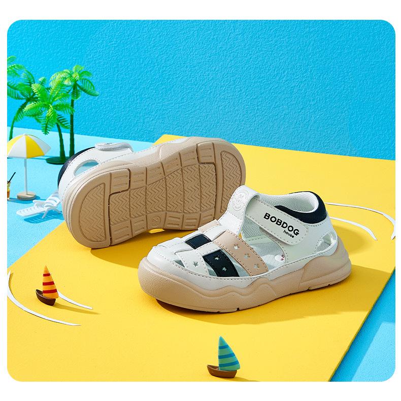 Babu Dou 2025 Summer Closed-Toe Sandals for Boys & Girls - Toddler Walking Shoes