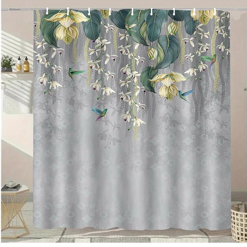 Close-Up Of The Sunflower Washable Dirt-Resistant Shower Curtain Shower Head Waterproof Polyester Bath Curtain For Home Decor