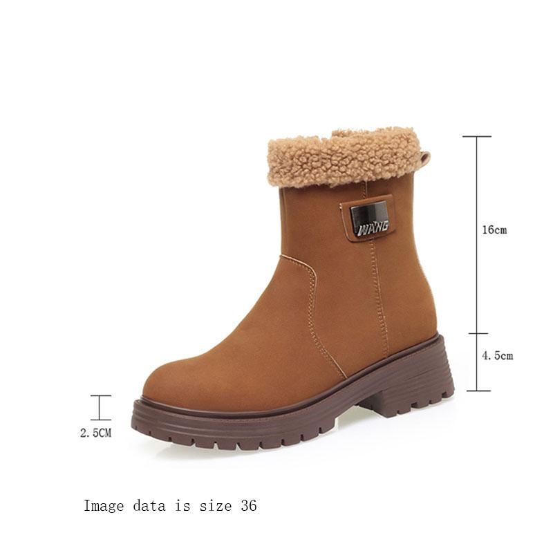 Fashion AIYUQI Women Snow Boots Genuine Leather 2025 New Large Size Anti Slip Women's Winter Boots Fashion Wool Warm Women's Ankle Boots