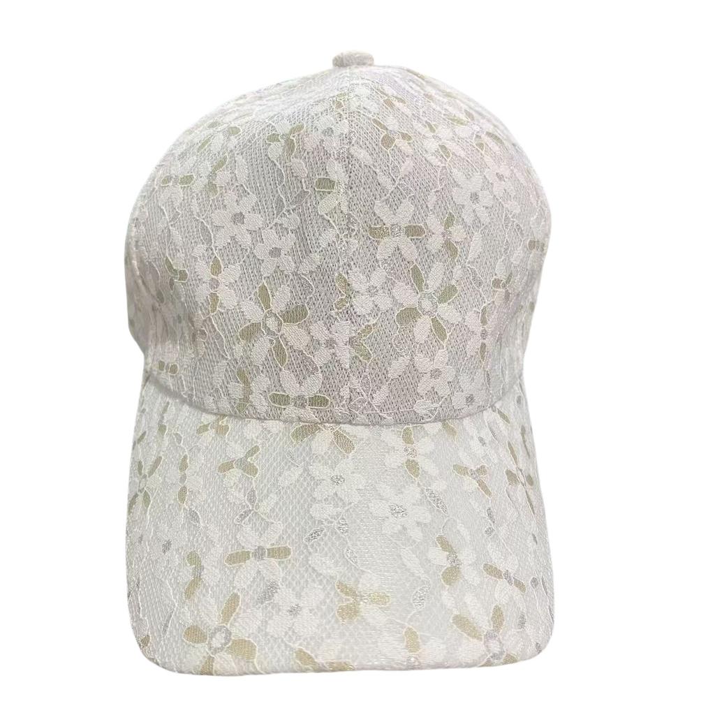 New Men'S And Women'S Lace Flower Baseball Cap, New Style Summer Breathable Soft Top Cap