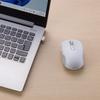 Sanwa Supply Silent Bluetooth Wireless Mouse (Rechargeable, 5 Buttons, White) MA-WBBS519W