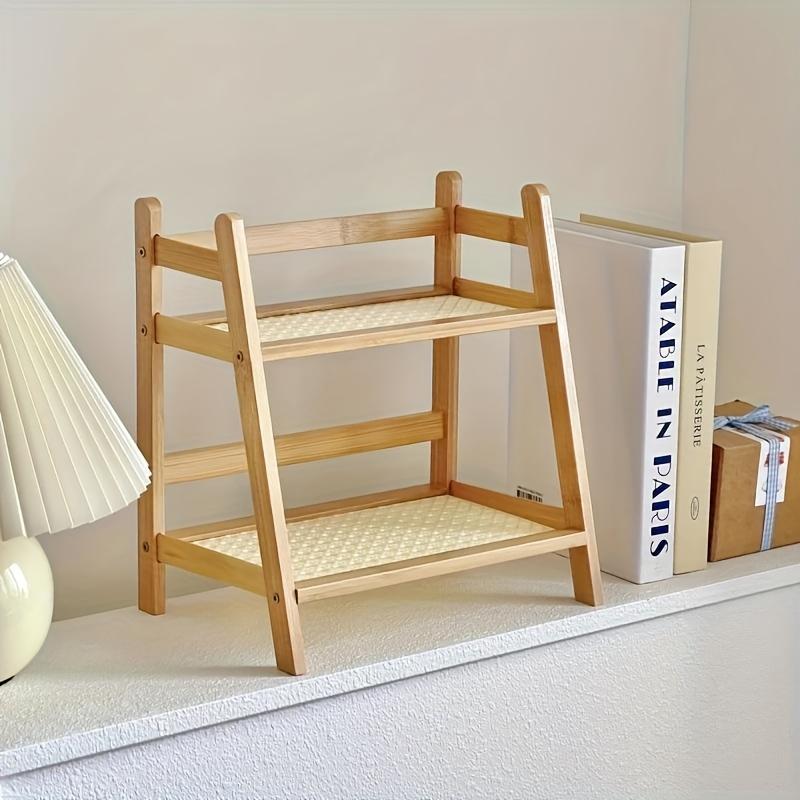 Cup Storage Rack Imitation Rattan Cup Rack Double-layer Desktop Miscellaneous Water Cup Storage Rack Dormitory Kitchen Organizing Rack