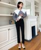 Ppaeppae Big Size Secret Elastic Waist Stretch Slim Straight Slacks
