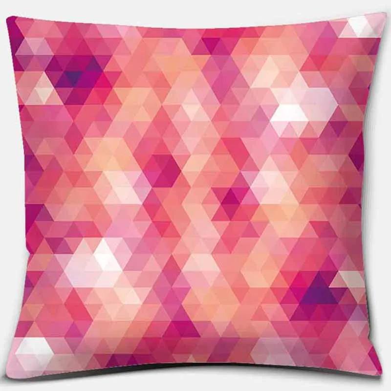 Taie d'oreiller carrée imprimée rose, housse de coussin de canapé, décoration de la maison, voiture