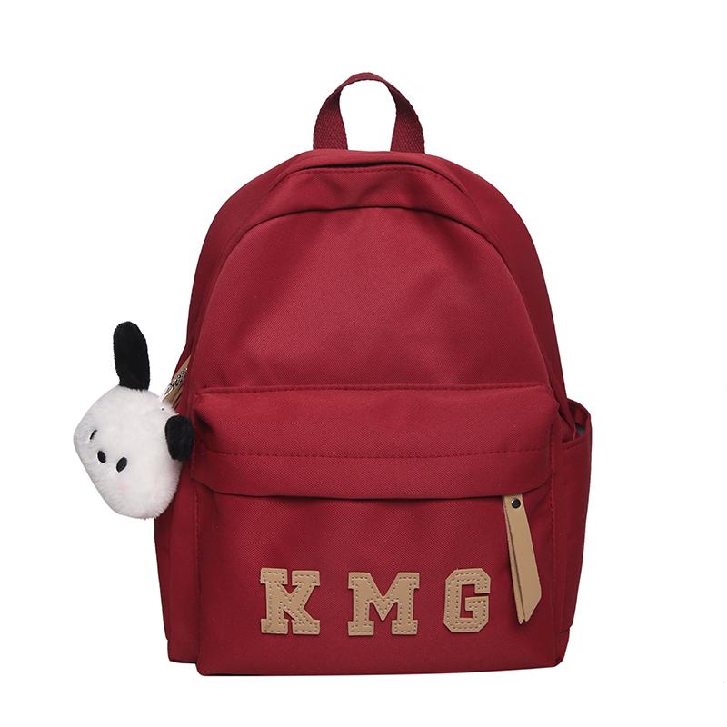 

Студенческая школьная сумка с буквенным принтом, однотонный женский дорожный небольшой рюкзак красный