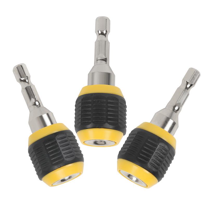 Telescopic Electric Wrench with 1/2 To 1/4 Drill Chuck, Hex Socket, Spring Sleeve & Quick-Release, Large Head, 60mm